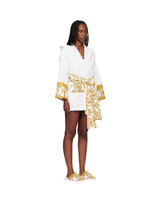 Versace Black 'I Heart Baroque' Short Bathrobe