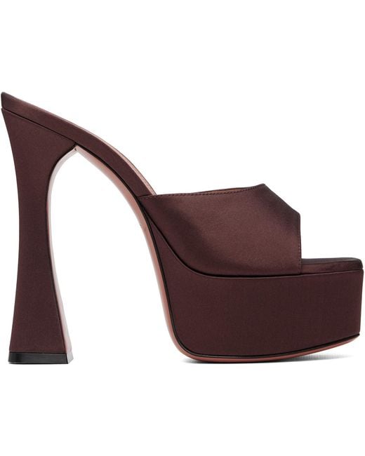 AMINA MUADDI Brown Dalida Slipper 140 Heeled Sandals