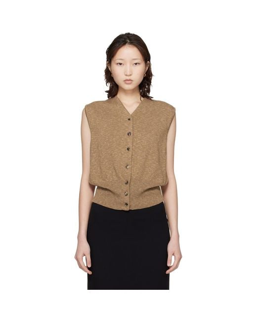 Cordera Black Khaki Flecked Cotton Waistcoat