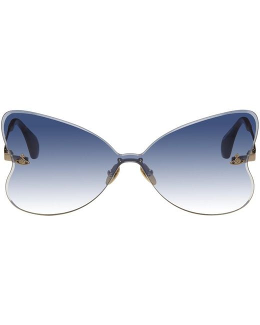 Vivienne Westwood Blue Gold & Tortoiseshell Yara Sunglasses