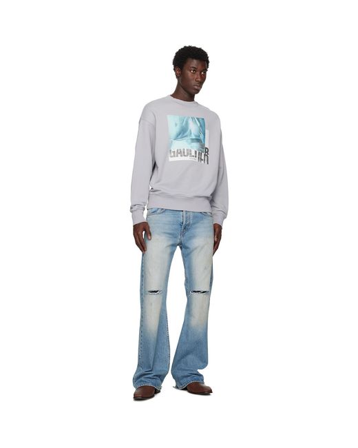 Jean Paul Gaultier Black Printed Water Sweatshirt for men