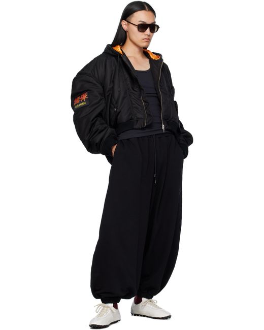 Blouson Aviateur Noir À Écusson Lu'u Dan pour homme en coloris Black