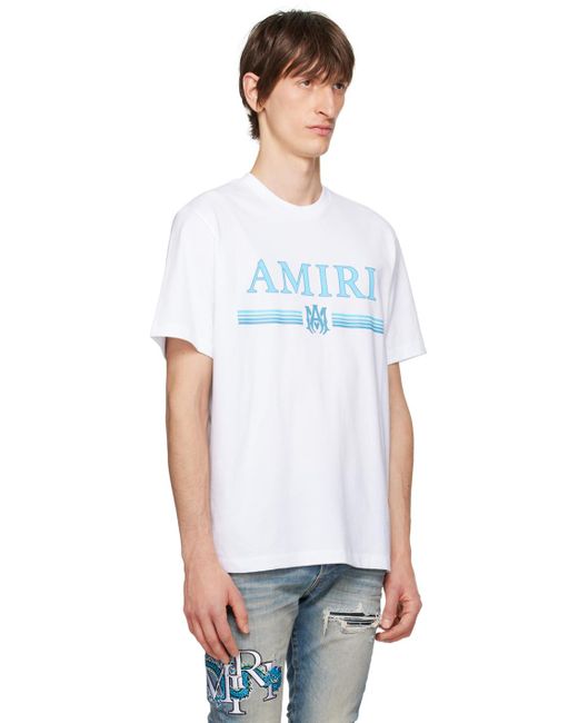 メンズ Amiri ホワイト Bar Tシャツ White