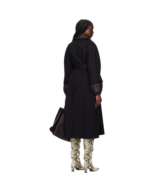 Bottega Veneta Black Cotton Trench Coat