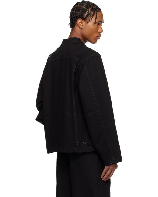メンズ Lemaire ブラック ボクシー デニムジャケット ブラック | Lyst