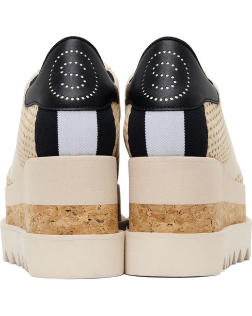 Stella McCartney ベージュ Sneak-Elyse プラットフォーム スニーカー Black