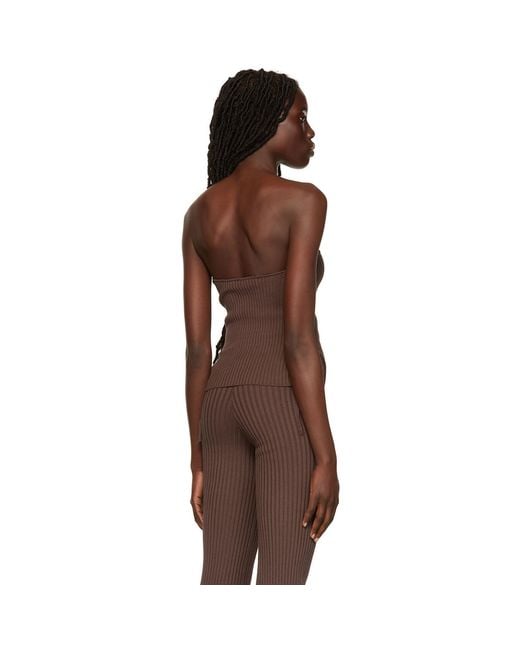 ANDREADAMO Black Brown Rib Camisole