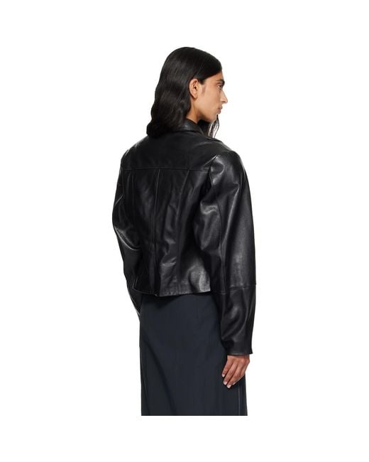 Paloma Wool Black Banui Leather Jacket