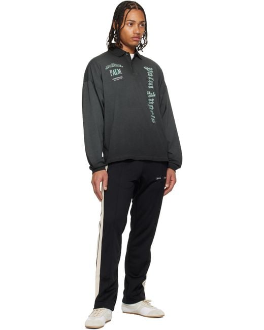 Palm Angels Black Classic Logo Track Pants for men