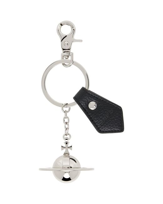 Vivienne Westwood Black 3D Orb Keychain for men