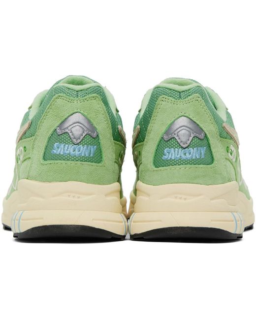 Saucony Green 3d Grid Hurricane Sneakers for men