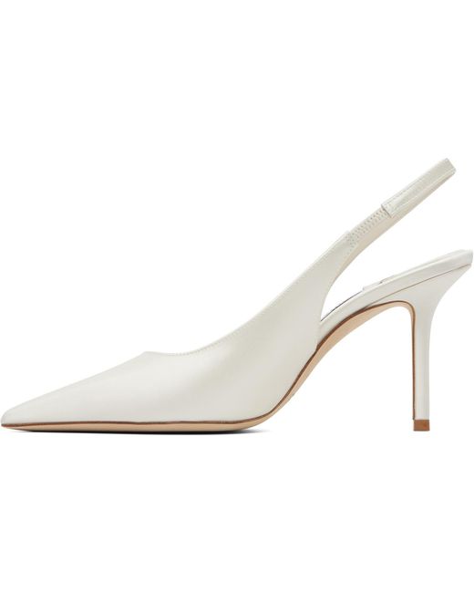 Jimmy Choo White Love Sling Back 85 Heels