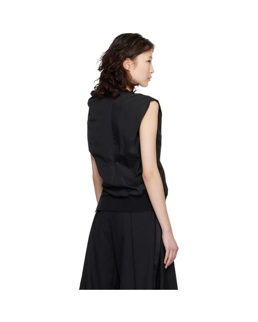 Sacai Black Poplin Blouse