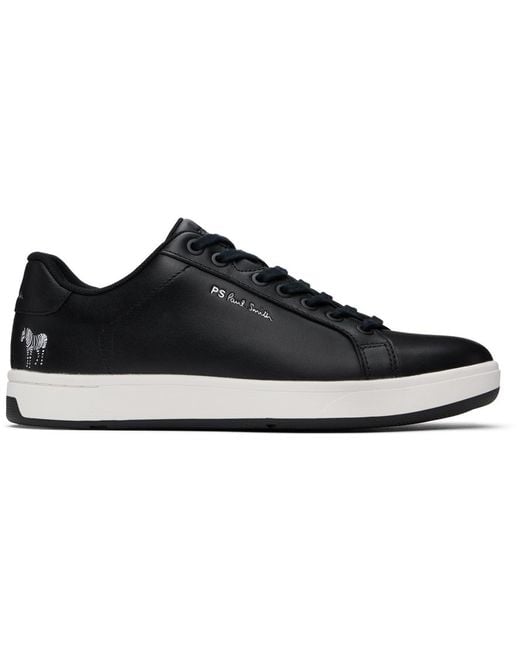 PS by Paul Smith Black Leather Albany Sneakers for men