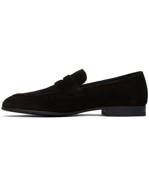 Boss Black Cutout Loafers for men