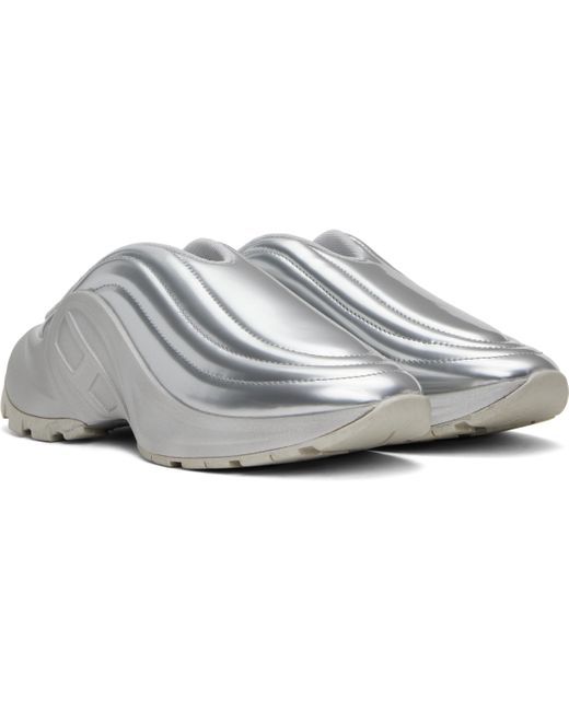 Baskets De Course X Argentées À Logo DIESEL en coloris Black