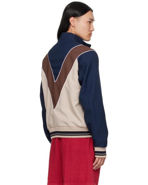 Valentino Blue Vlogo Patch Zip Jacket for men