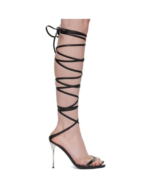 Area Black Sergio Rossi Edition Shibari Heeled Sandals