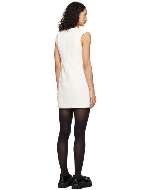 MSGM Black Off-white Sleeveless Minidress