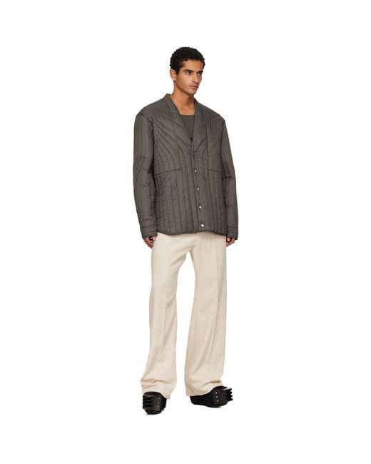 Rick Owens Black Concordians Ls Quilted Liner Down Jacket for men