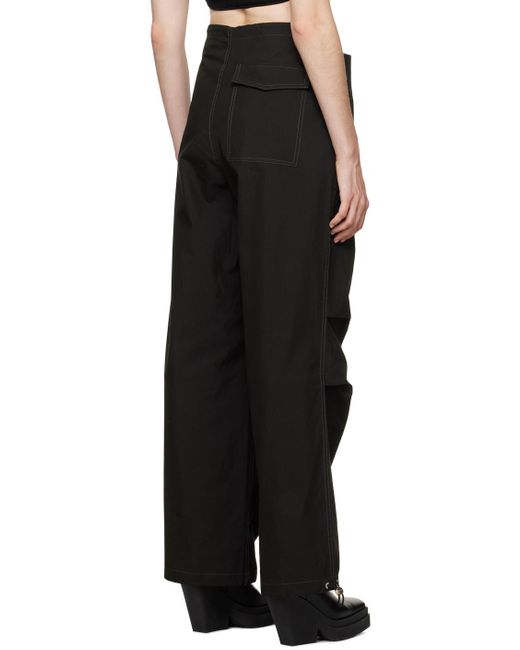 Dion Lee Black toggle Parachute Trousers