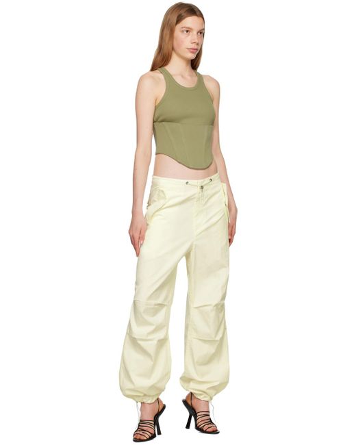 Dion Lee Natural Off-white toggle Parachute Trousers