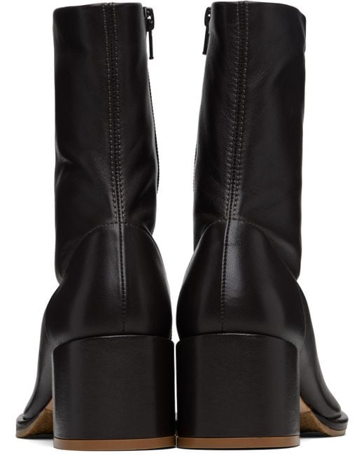 By Far Black Josiah Lamb Nappa Leather Ankle Boots
