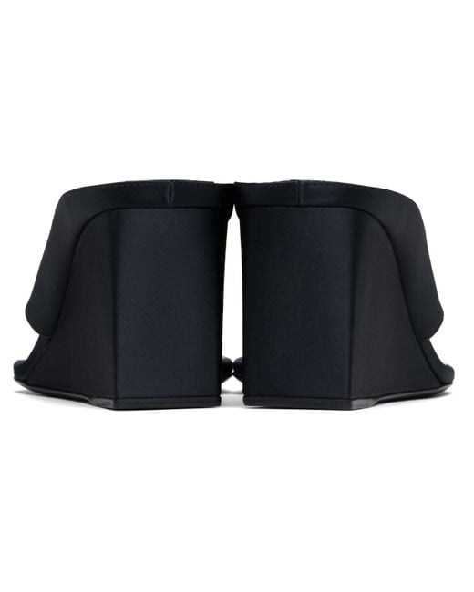 Alaïa Black Cube Thong Mule Sandals