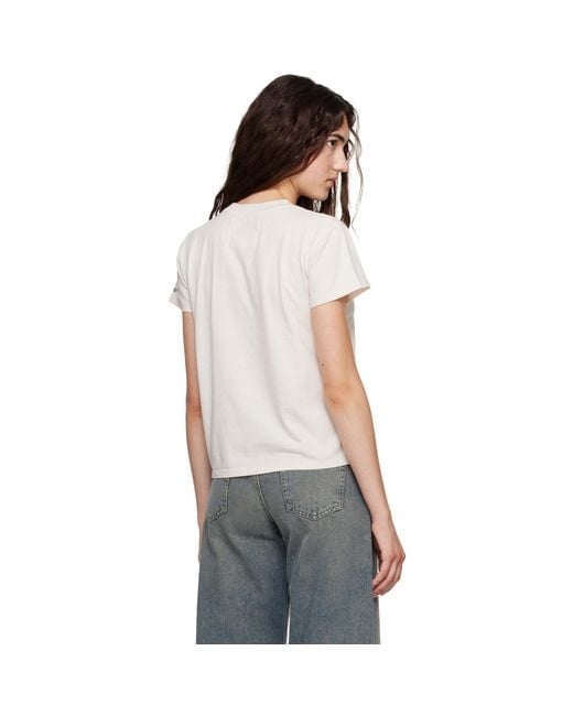 MM6 by Maison Margiela White Off- Mannequin-print Cotton Jersey T-shirt