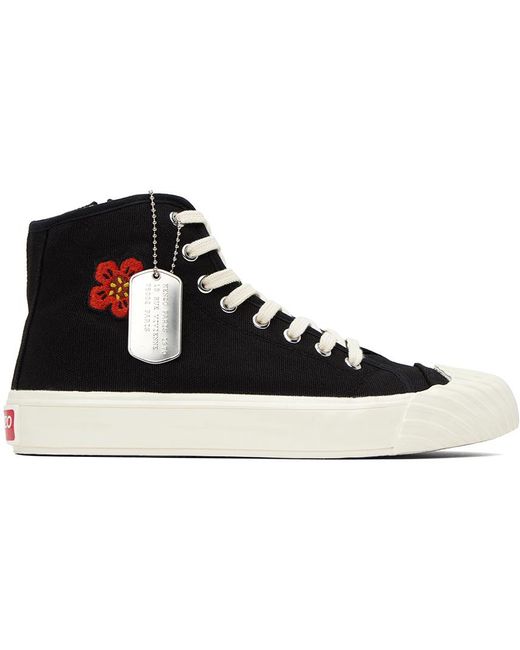 KENZO Black Paris Boke Flower Sneakers for men