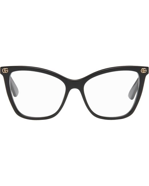 Gucci Brown Light Acetate gg Cat Eye Glasses