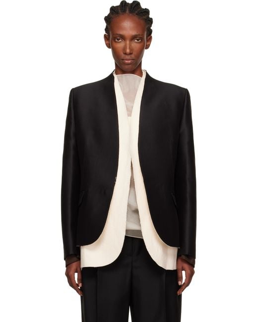 GIA STUDIOS Black Off- Tulip Blazer