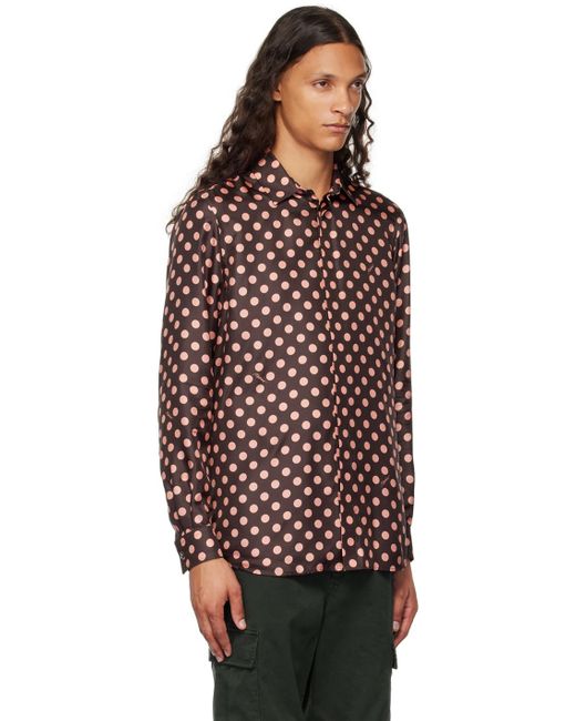 Moschino Silk Allover Polka Dot Shirt in Red for Men Lyst UK