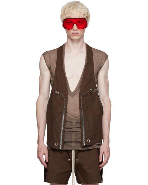Rick Owens Multicolor Brown Bauhaus Vest for men