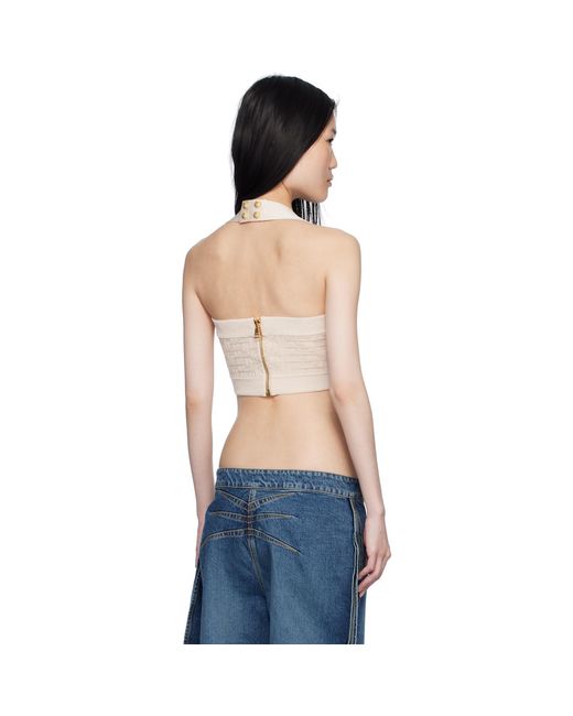 Balmain Blue Pb Labyrinth Monogram Tank Top