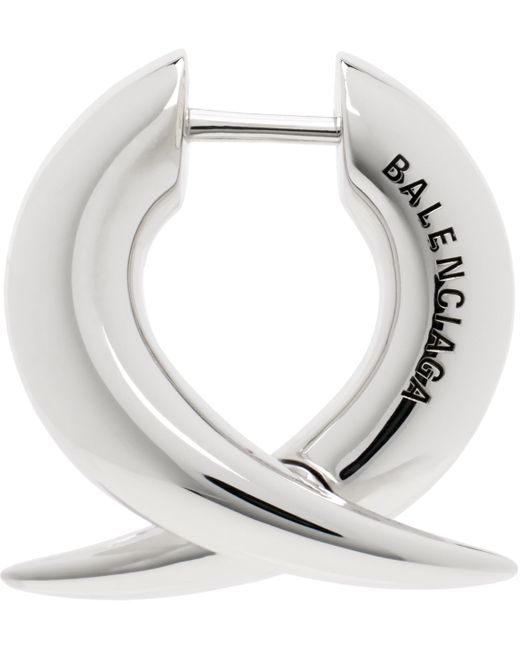 Balenciaga White Force Horn Xs Earrings