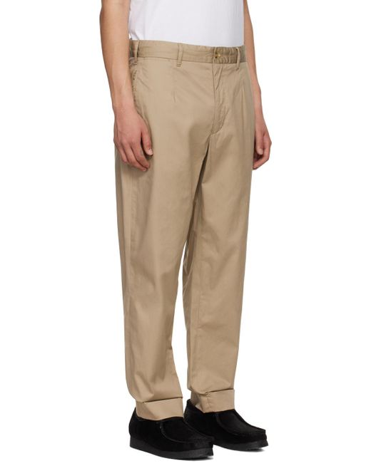 Enginee garments pantalon brun clair à revers roulés Engineered Garments pour homme en coloris Natural