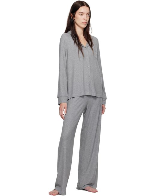 Skims Black Soft Lounge Pyjama Set