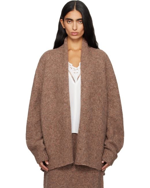 Lauren Manoogian Brown Loft Shawl Cardigan