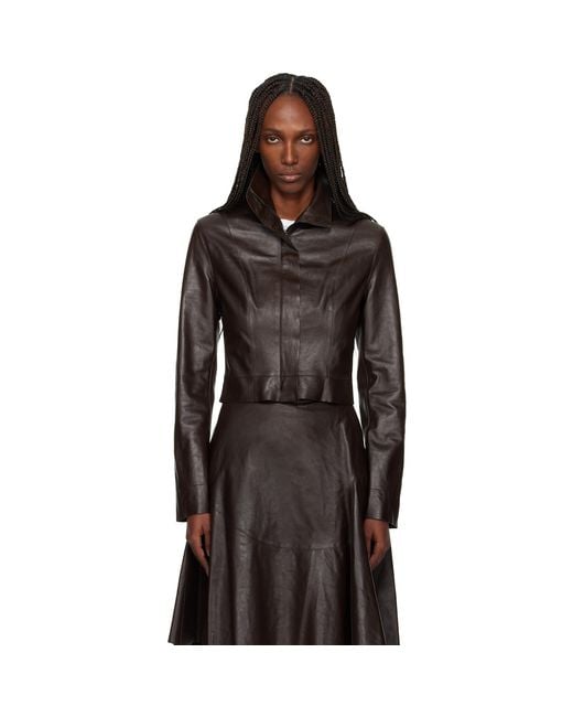 Our Legacy Black Concealed Leather Jacket