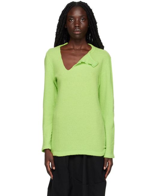 Comme des Garçons Green Cutout Sweater