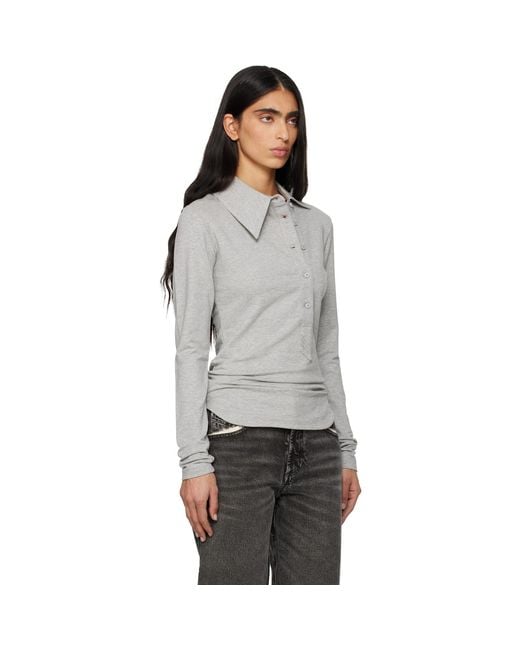 The Attico Black Light American Fleece Polo