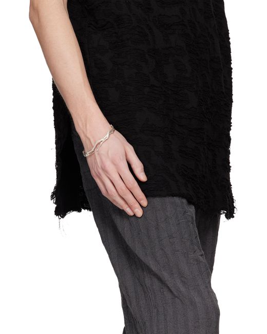 メンズ Pearls Before Swine シルバー Ollo ブレスレット Black
