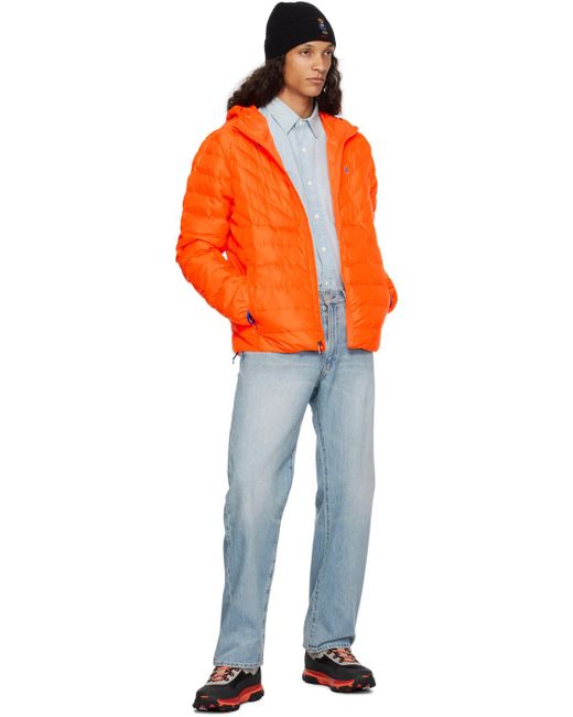 Polo Ralph Lauren Orange Hooded Jacket for Men | Lyst UK