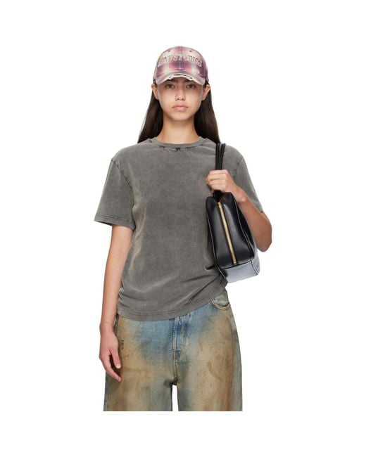 Acne Multicolor Cotton Crewneck T-Shirt