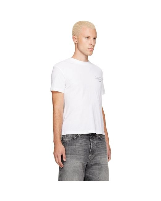 Acne White '1996' Logo T-Shirt for men