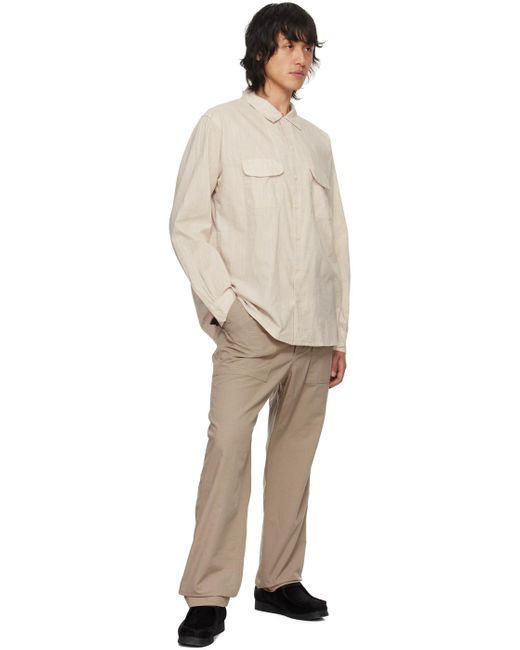 Enginee garments pantalon brun clair à cordon coulissant Engineered Garments pour homme en coloris Natural