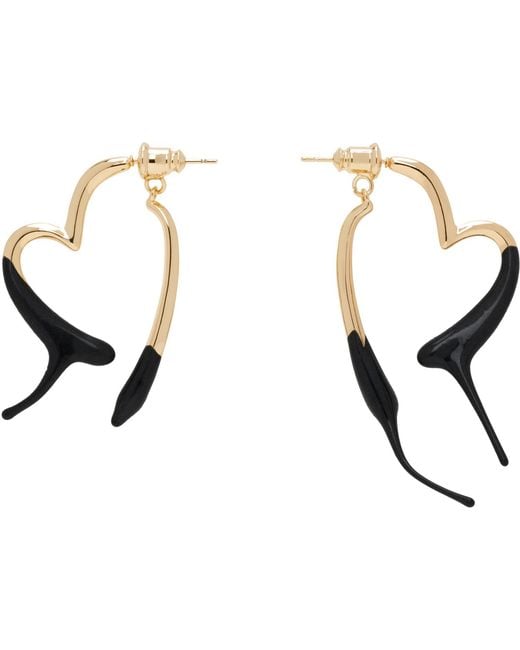 OTTOLINGER Black Heart Earrings