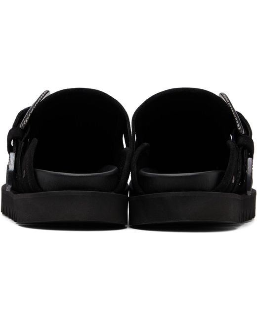 Toga Virilis Black Eyelet Metal Sabot Loafers for men
