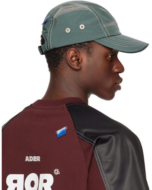 Adererror Brown Contrast Stitch Cap for men